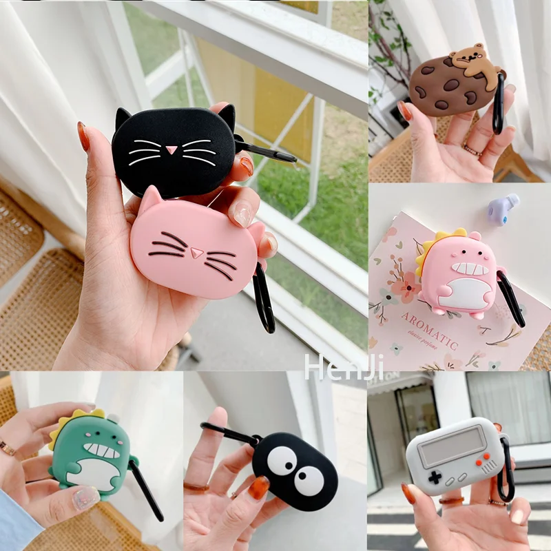 

Cartoon Earphone Case With Hook for Xiaomi MI Redmi AirDots Headphones Cover TWS Bluetooth Earphone Wireless Charging Box Bags
