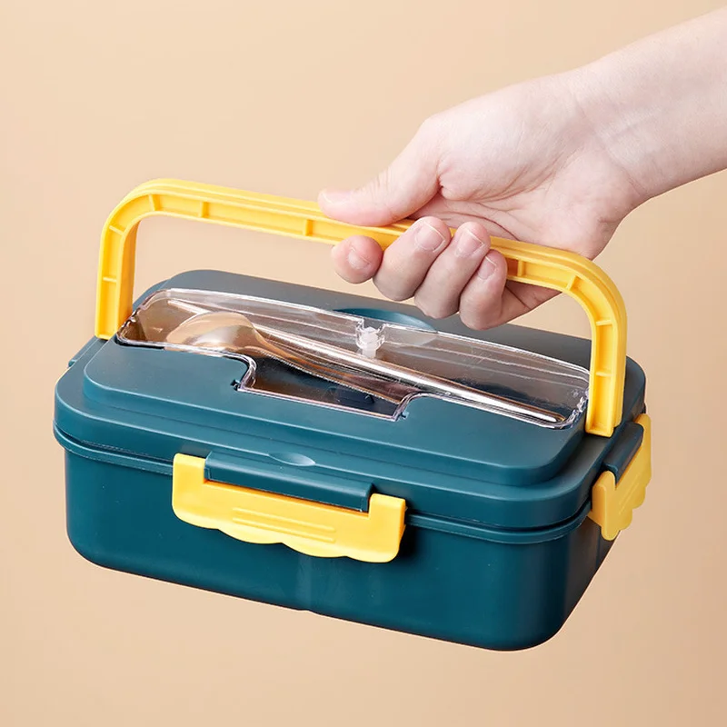 

Bento box japanese style for kids Student food container Wheat Straw Material Leak-Proof Square lunch box With Compartment