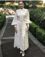 shwaepepty kaftan full lace evening dress a line long sleeve ankle length boho prom party dresses women formal gowns for women