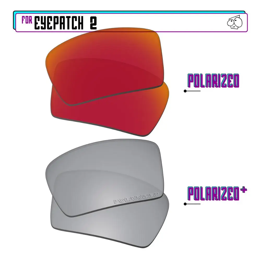 EZReplace Polarized Replacement Lenses for - Oakley Eyepatch 2 Sunglasses - Sir P Plus-RedP Plus