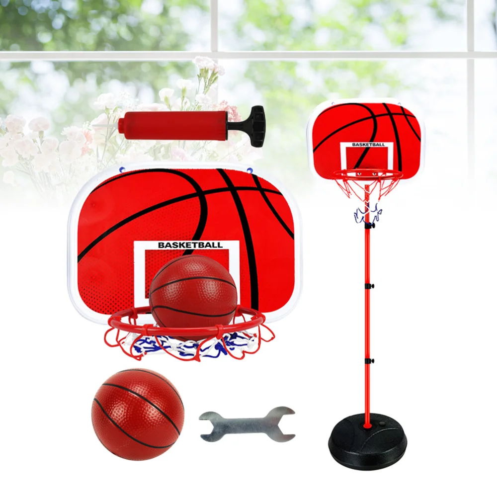 

Children's Basketball Set Racks Stand Metal Training Shot Indoor Outdoor Sports Lifting Basketball Frame - 2.1m (Red)