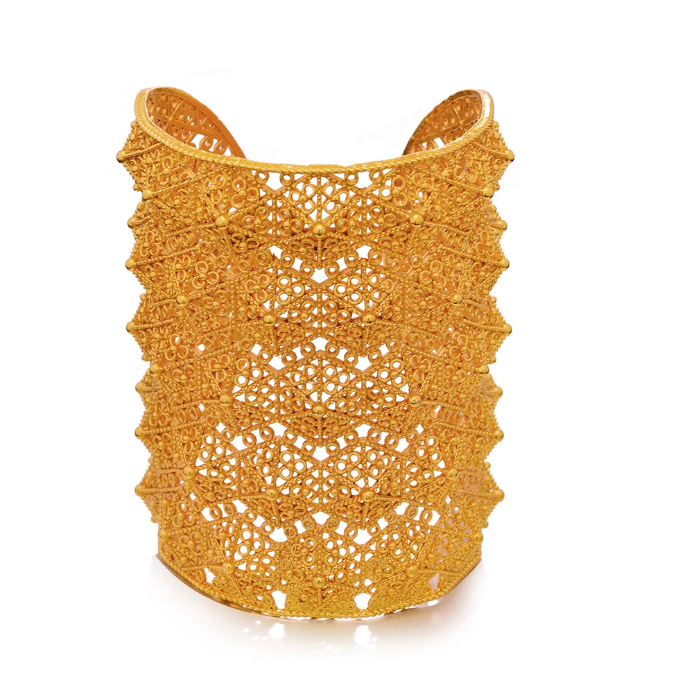 Роскошные женские большие золотистые браслеты 24K в Дубае Франция женский