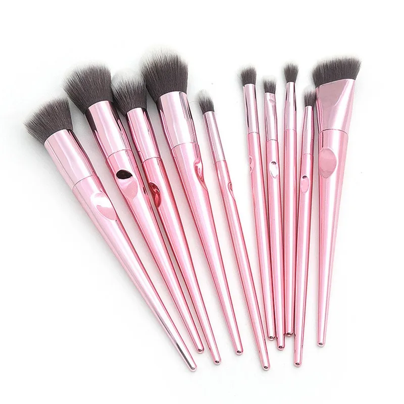 10 шт. Розовый Многофункциональный набор кистей для макияжа|Аппликатор теней век|