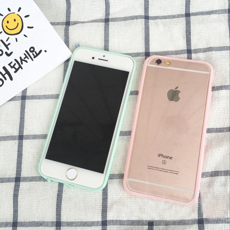 Прозрачный Акриловый чехол для телефона iPhone X XR 6 6p 7p 8p широкий боковой цвет все включено защита от падения задняя крышка