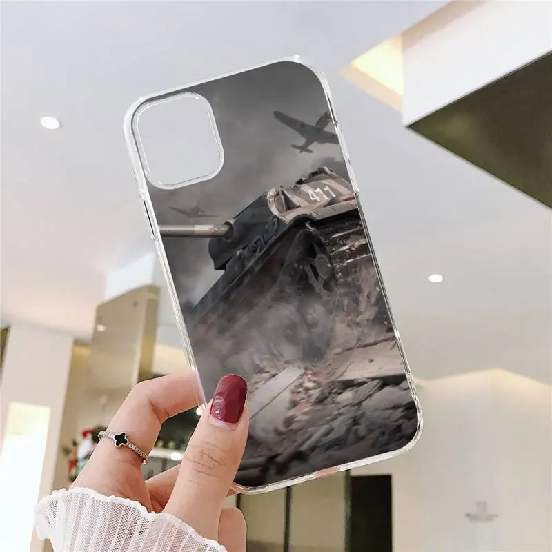 

bag bumper world of tanks Phone Case Transparent for iPhone 6 7 8 11 12 s mini pro X XS XR MAX Plus SE cover funda