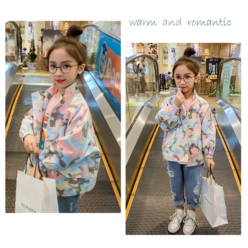 Высококачественное комфортное камуфляжное пальто на молнии детская верхняя