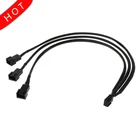 12V 3Pin вентилятор PWM 1 до 3 Way Питание Удлинительный кабель Y сплиттер Порты и разъёмы мультипликатор PC компьютер охлаждения 22AWG Проволока Аксессуары для велосипеда