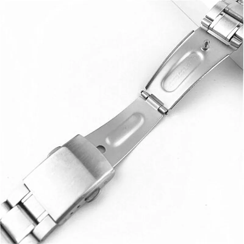 Stainless Steel Watchband Women Wrist Bracelet Men Silver Metal Watch Strap with Folding Clasp12/14/16/18/20/22mm Watches Belt