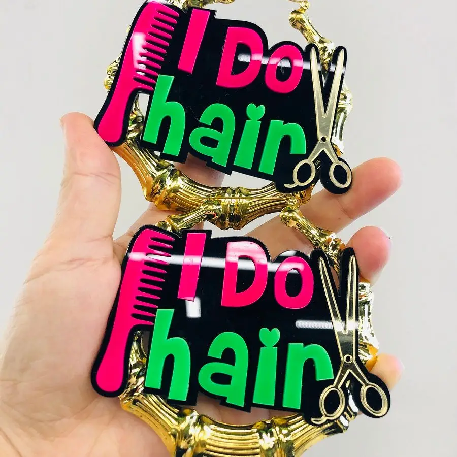Модные Акриловые большие бамбуковые серьги в стиле панк I DO Hair