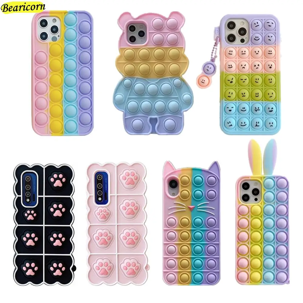 

Pop Bubble Fidget Toys Case For Xiaomi Mi 6X 8 9 9T 10 10T 10i 11 11i 11X CC9 A2 A3 Lite Poco X3 NFC X2 F3 F2 C3 M2 M3 Pro Cover