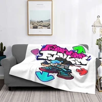 friday night funkin game battle blanket bedspread bed plaid duvets throw blanket thermal blanket beach towel luxury