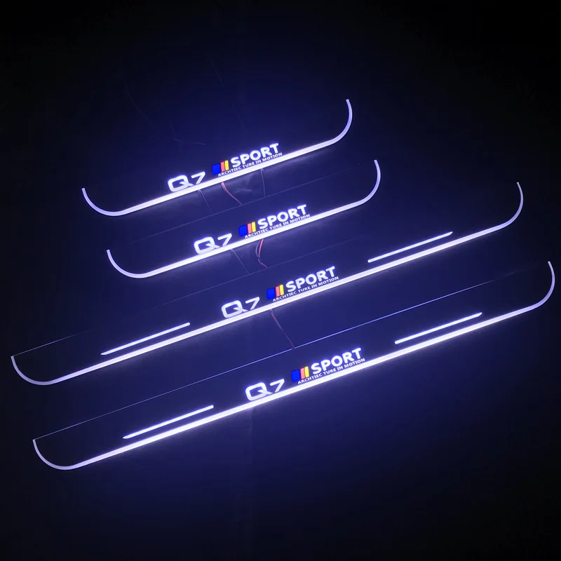 

For Audi A3 A4 B6 B7 B8 B9 A5 A6 C7 C8 A7 Q3 Q5 Q7 TT Dynamic Led Door Sill Scuff Plate Threshold Pedal Door Lights Car Sticker
