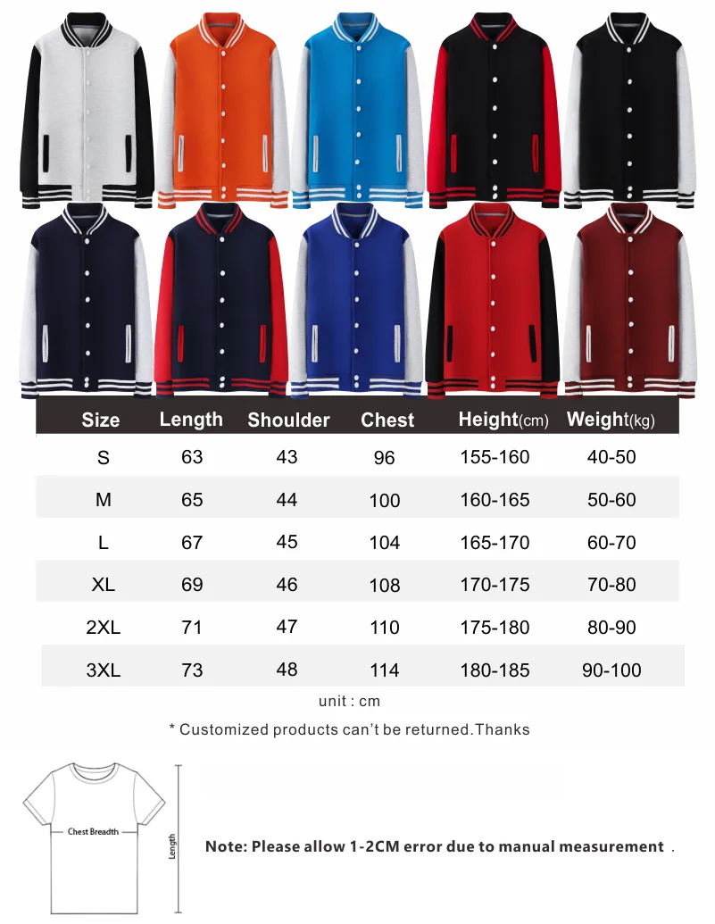 Winter New Plus Velvet Warm Jacket Custom Korean Version Of The Classic Baseball Uniform Print Embroidery Personality Pattern