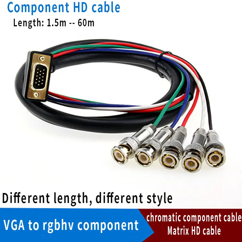 Видеокабель VGA/RGBHV HDB15/5 BNC RGB для кабеля монитора HDTV | Компьютеры и офис