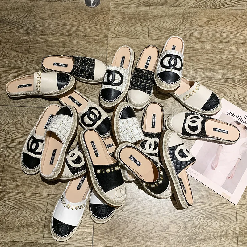 

Half slippers women's spring 2021 new all-match flat-bottomed small sweetfish shoes without heel lazy shoes