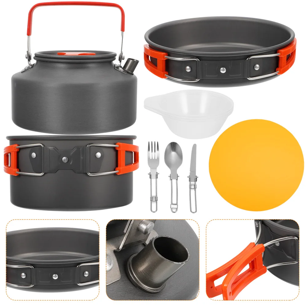 

1 Set 16pcs Camping Cookware Hiking Cooking Utensils Outdoor Portable Tableware