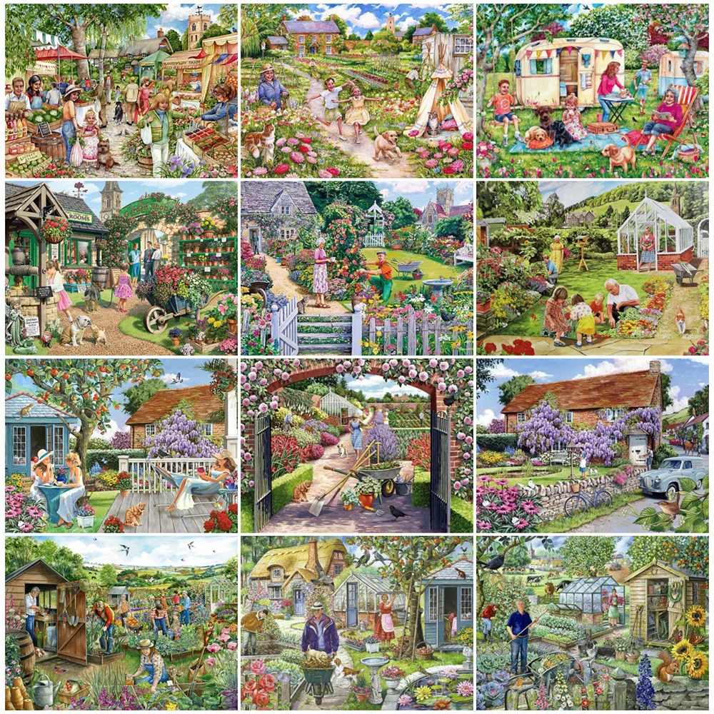 

Diamond Painting 5D Diamonds DIY Scenery Cross Stitch Full Square Round Drill Embroidery Colorful Handmade Home Room Wall Decor
