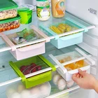 Ящик для хранения в холодильнике, Новый Кухонный выдвижной стеллаж для хранения свежести в морозильной камере, полка для ванной, шкаф для хранения, кухонные принадлежности