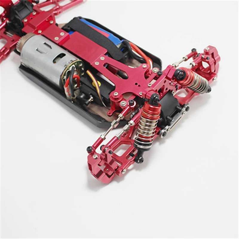

2 Set Metal Steering Cup Swing Arm Upgrade Parts Kit for WLtoys 144001 1/14 124018 124019 ,Red & Blue