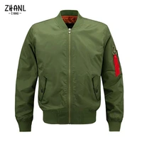 spring autumn high quality mens military bomber jacketscasual solid zipper pilot jacket male thin army green slim fit male coats