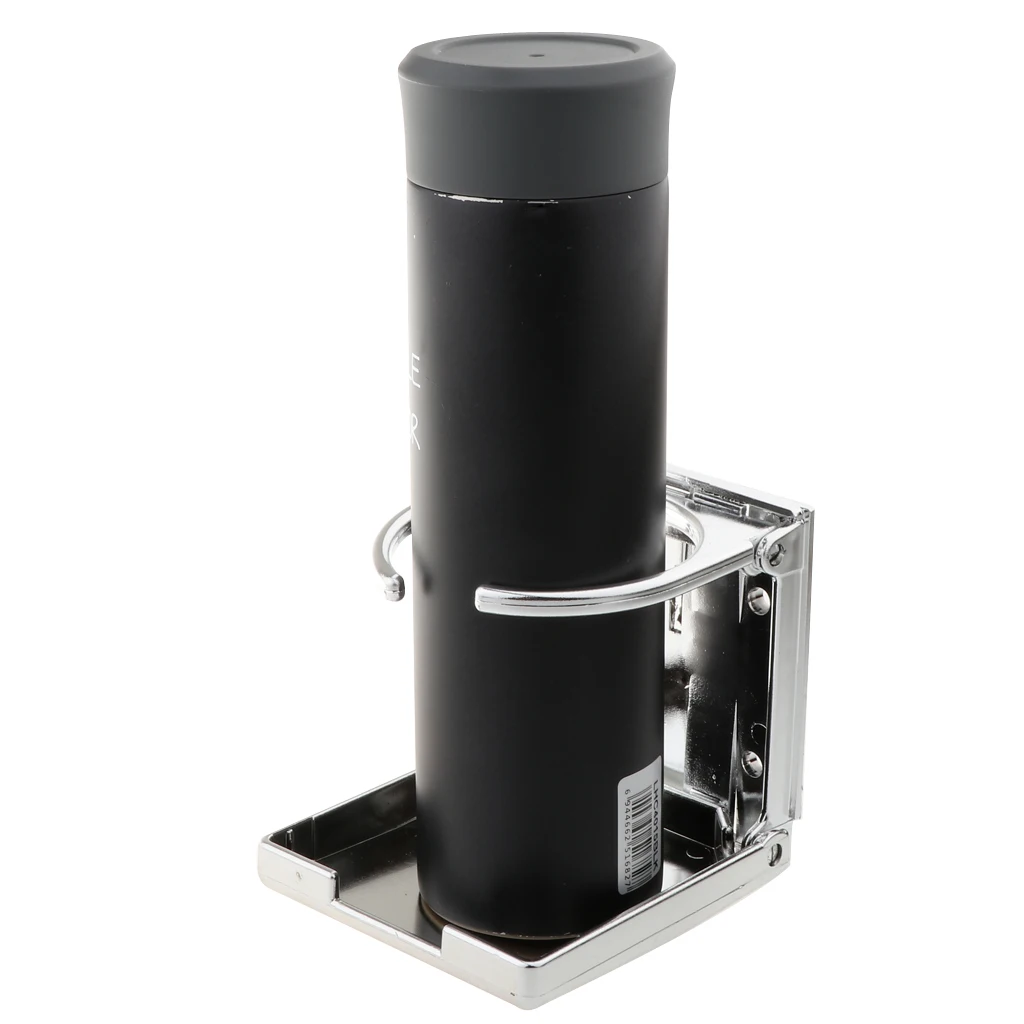

Drink Cup Bottle Holder Mount Stand Rack for Boat Marine Car Truck RV Silver