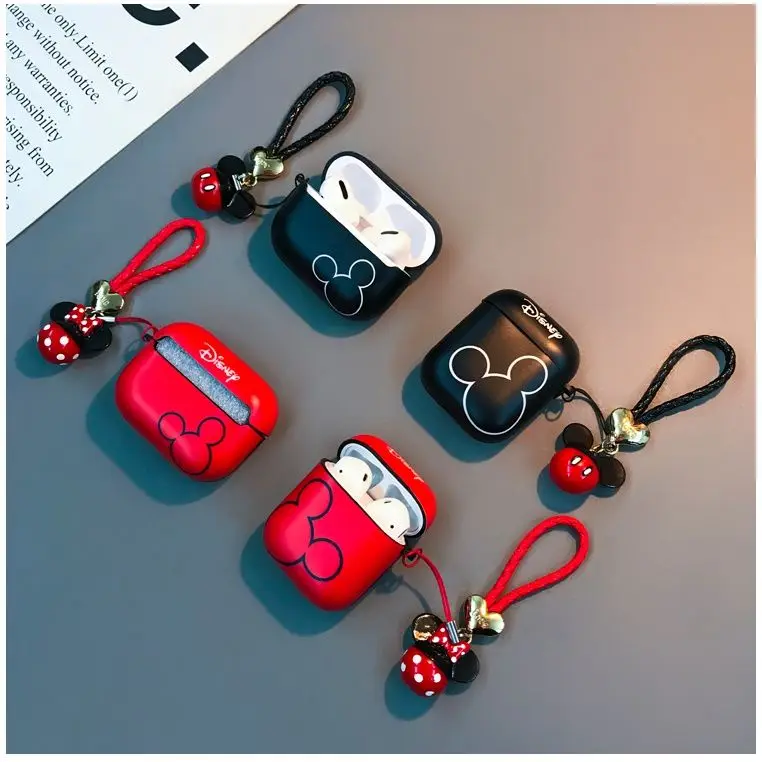 

Disney Mickey Minnie Silicone Case For airpods Case Earphone bluetooth Case for Airpods 1/2 For AirPods Pro Earphone Accessories