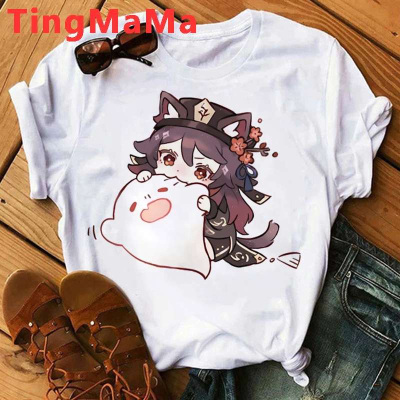 Футболка мужская с героями мультфильмов Ху Тао Харадзюку | Мужская одежда