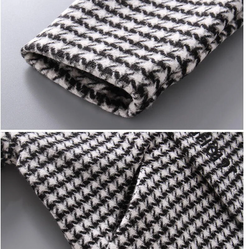 Детское шерстяное пальто в клетку на осень и зиму | Детская одежда обувь