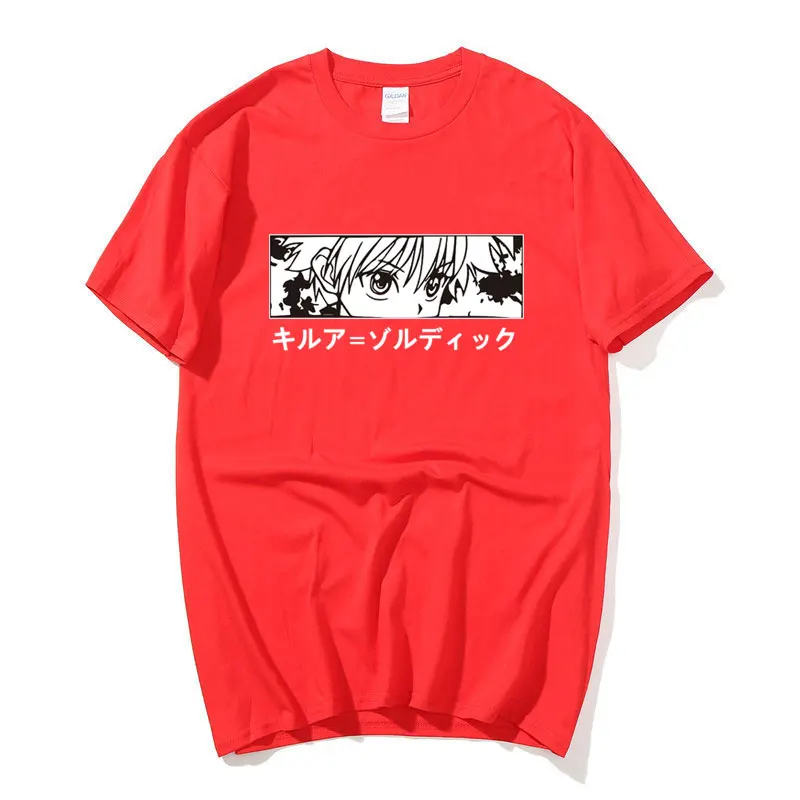 

Hunter X Hunter Anime Mens T Shirt Tops Tees Killua Zoldyck Devil Eye Teeshirt Tops Short Sleeve Casual Men Tshirt Clothes Male