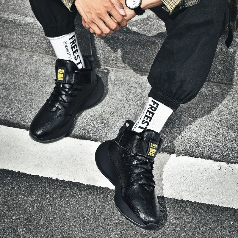 Мужские кроссовки кожаные спортивные уличные для фитнеса тренировок бега