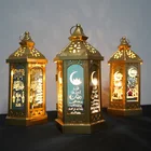 Фонари Рамадан, светодиодная лампа, Декор для дома, мусульманские, праздничные, праздвечерние чные принадлежности, украшение Рамадан каремом