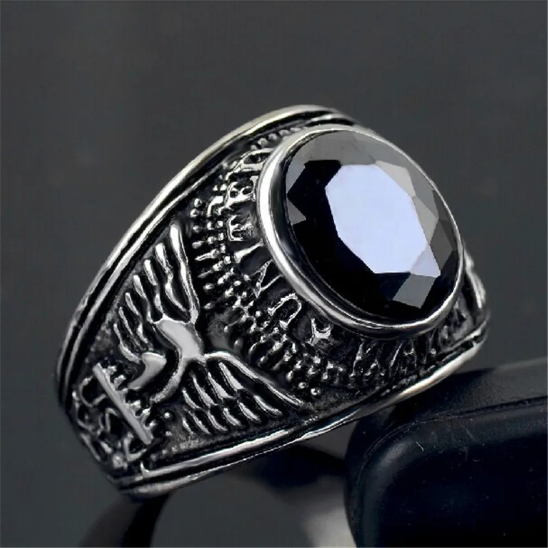 Мужское кольцо из нержавеющей стали Сиам красный синий черный США военный