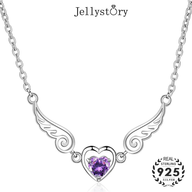 Модные ювелирные изделия Jellystory из серебра 925 пробы ожерелье в форме сердца