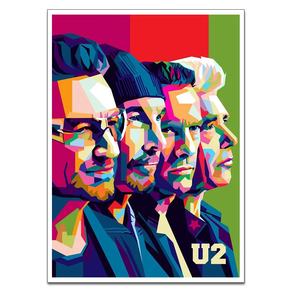Постер на холсте U2 Band Pop Art портрет настенная живопись постеры и принты настенные