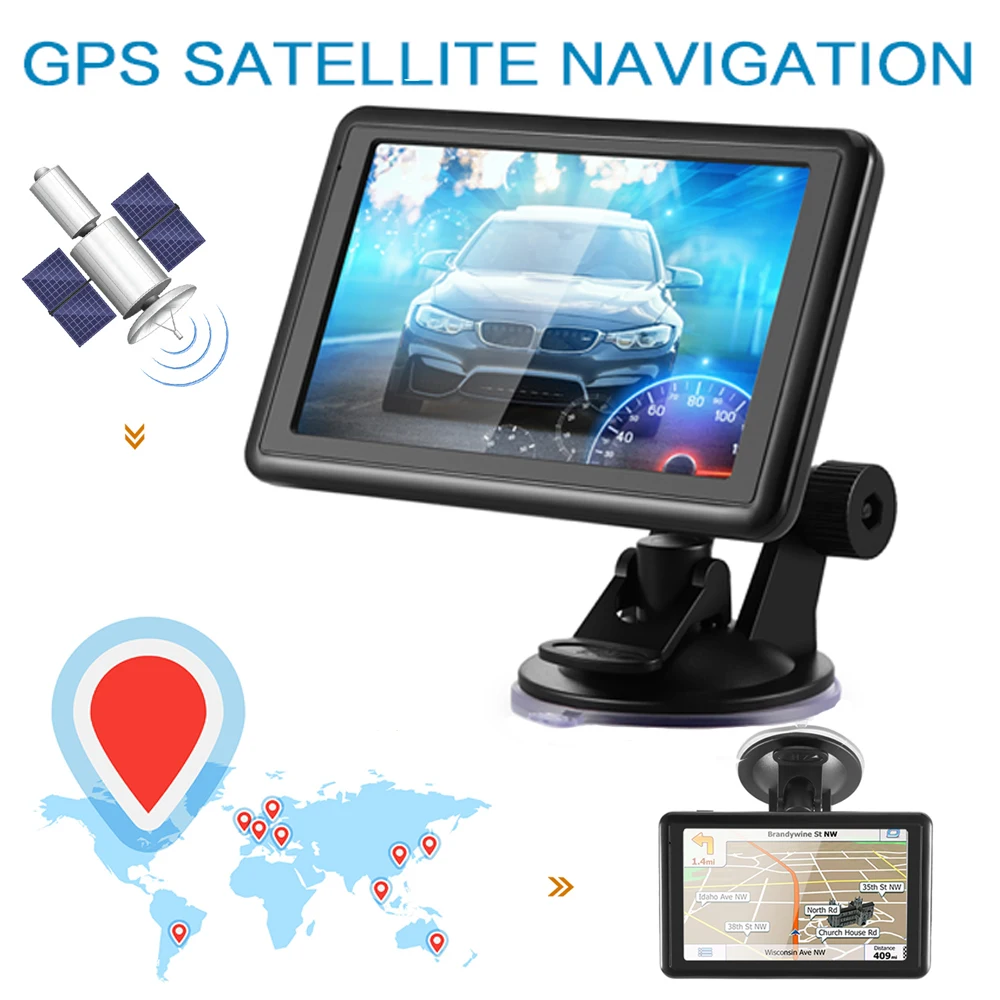 Onever 5 дюймов HD FM Bluetooth Автомобильный GPS навигатор новейшая Европейская карта Sat Nav