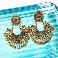vintage geometry sector tassels dangle drop earrings women national style gypsy long earrings women jewelry