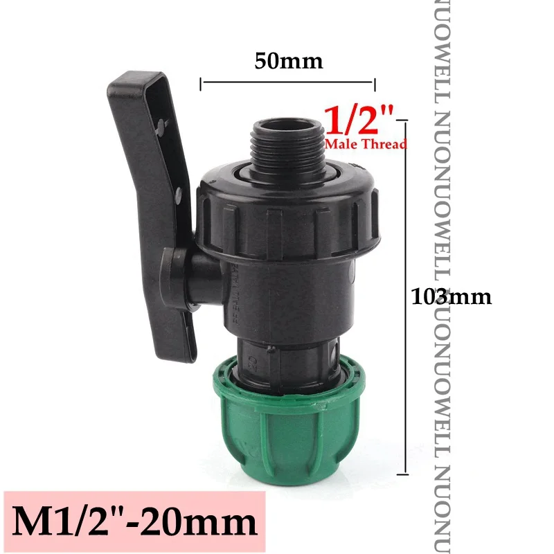M1l2inch-20mm Высокое качество 1/"~ 1" шаровой клапан PPR ПВХ PE трубы быстрые разъемы без горячего расплава пластиковые клапаны ирригационные трубы переключатель воды разъем - Цвет: M1l2inch-20mm