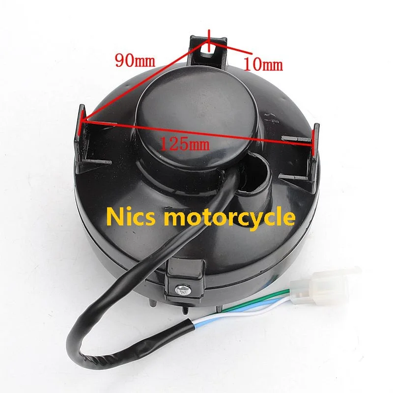 Пара zuma 12V светодиодный фары мотоцикла для мопедов электрические фары для мотороллера светильники в форме сетки