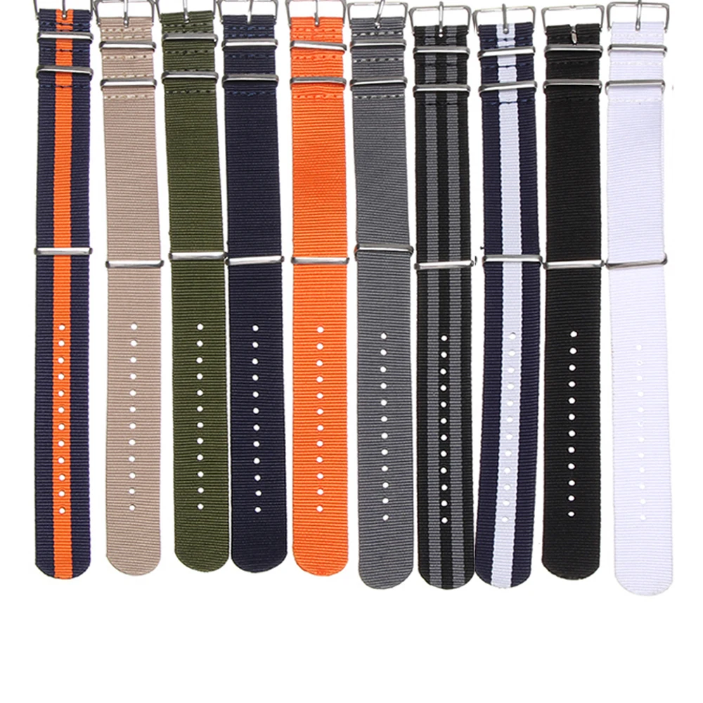 Universal Nylon Watchbands 18 20 22 mm Watch Weaving Band Strap High Quality Wrist Belt Bracelet | Наручные часы