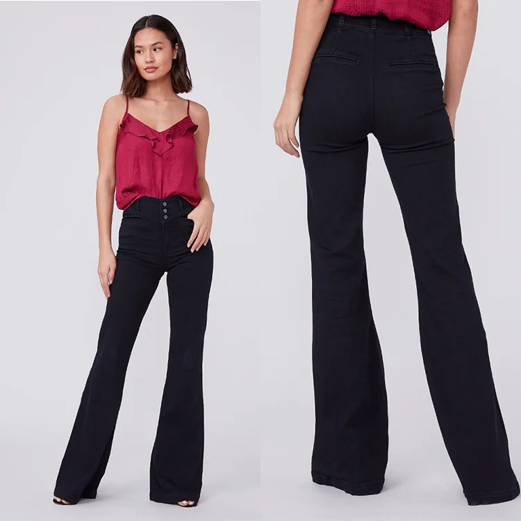Fashion Classic Trendy Brand Luxury Designer Clothes Spring Autumn  Women Clothing  Pants Wide Leg Pants  Bell Bottoms