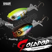 2021 new kingdom fishing lure floating sinking micro mini pencil popper 5 5g 9g hard bait soft rotating tail fishing tackle