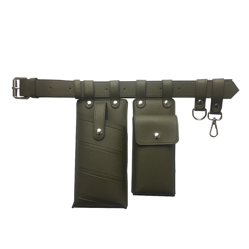 Green 1 waist bag Поясная Для женщин серпантин поясная сумка кожаная сумка модный ремень сумка Для женщин маленький телефон сумка Crossbody сумки B101 - Цвет: Green 1 waist bag