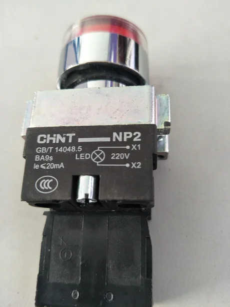 10 шт. Chint NP2 серии NP2-BW3462 красный светодиодный кнопочные переключатели брендовые