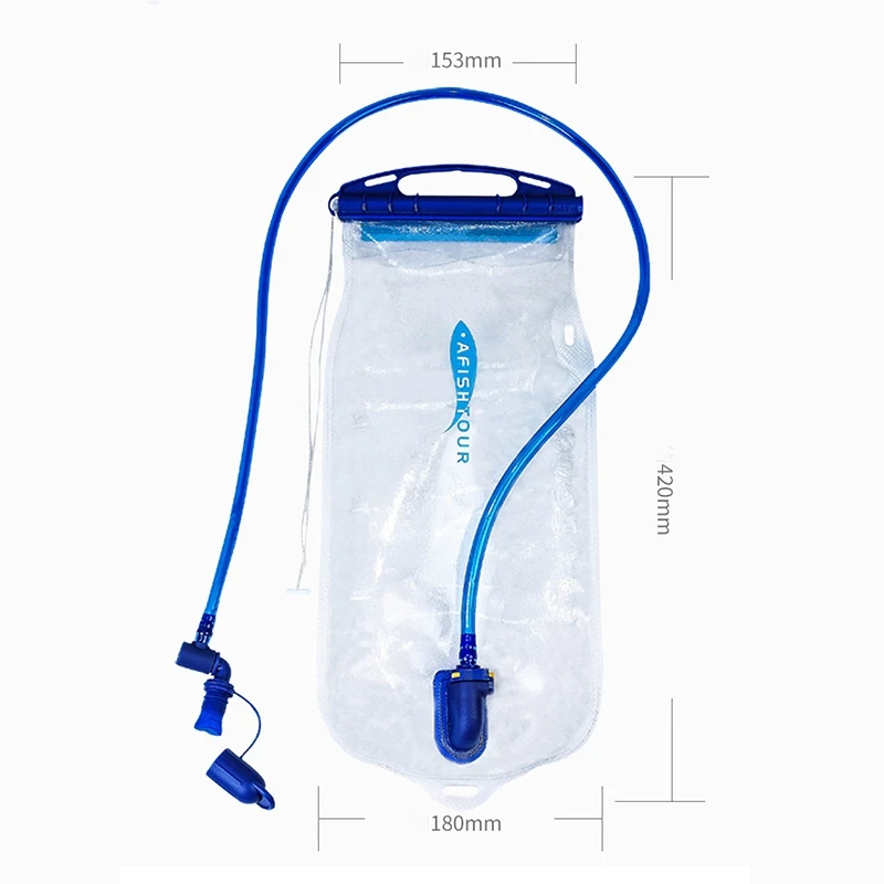 AFISHTOUR большой резервуар для воды на молнии гидратации Рюкзаки 2л с клапаном