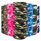 Камуфляжная серия, функциональная бандана, повязка на голову, кольцо, шейный шарф, камуфляжные листья, бесшовный трубчатый волшебный шарф для лица