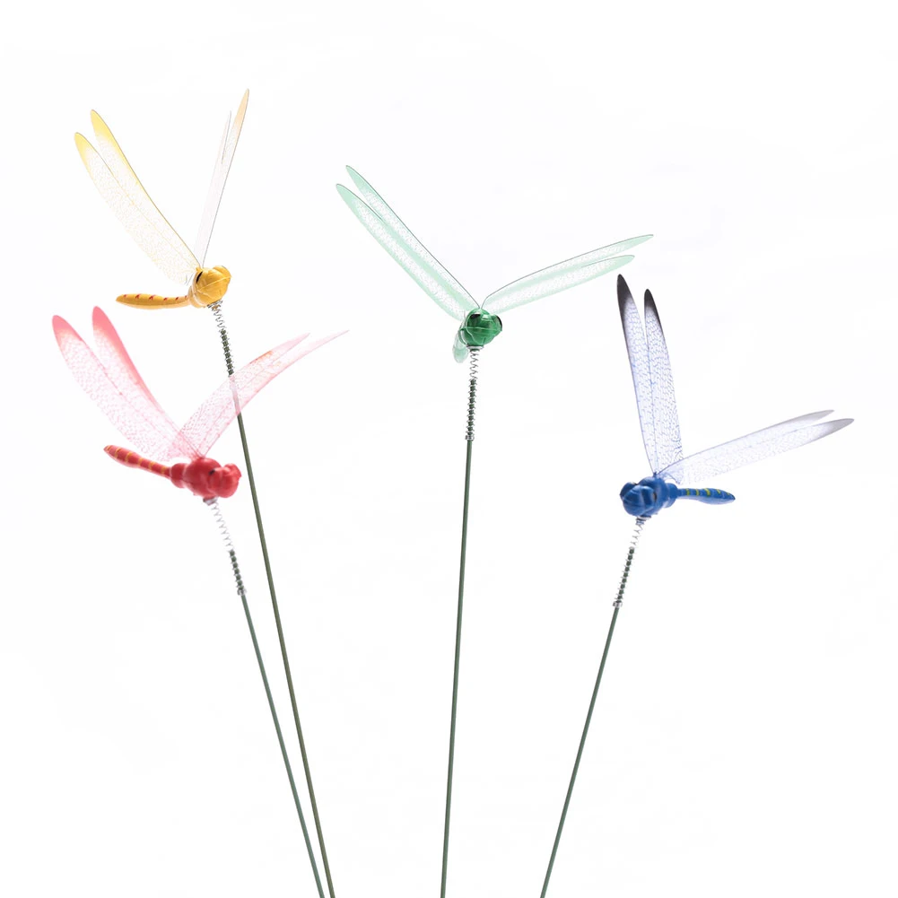Украшение для газона стрекоза садовое искусство украшение сада пластиковый цвет