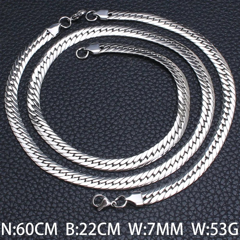 Высокое качество модный ювелирный набор из нержавеющей стали 60 см цепочка