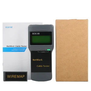 portable sc8108 lcd wireless network tester meterlan phone cable tester meter with lcd display rj45 free global shipping
