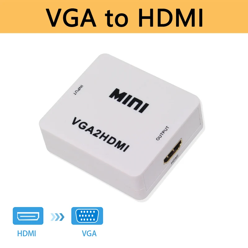 VGA в HDMI конвертер с 1080P Аудио адаптер разъем VGA2HDMI мини для ноутбука ПК HDTV