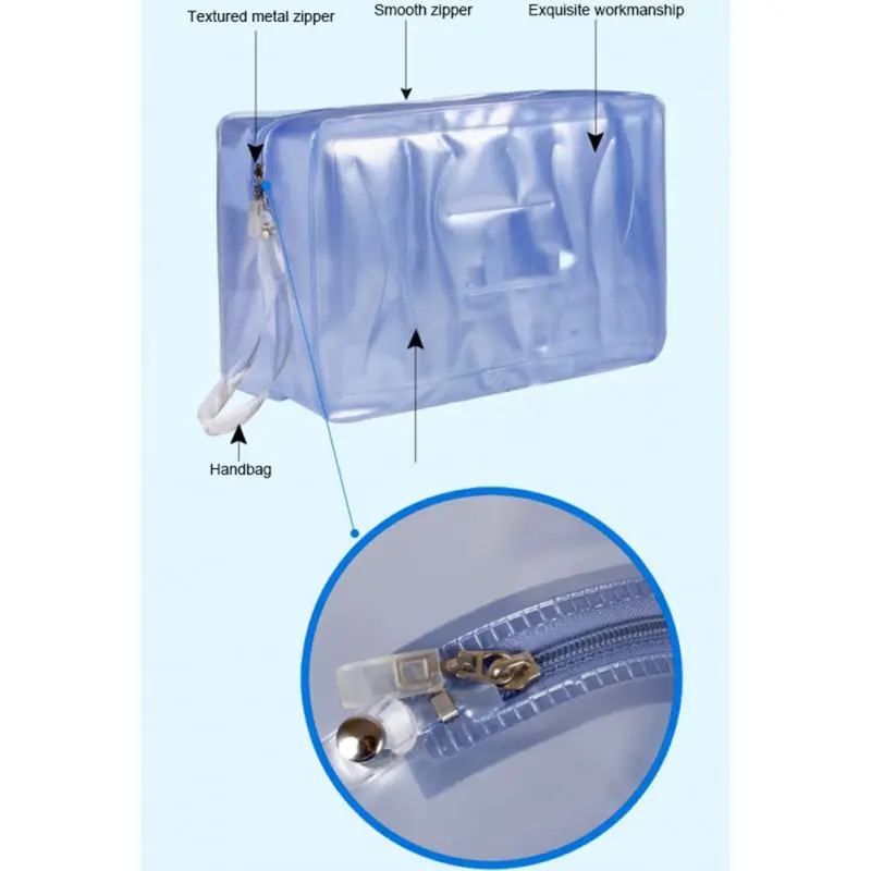 

Swimming Storage Bag Large Capacity Waterproof Zipper PVC Swimsuit Handbag Beach Organizer For Camping Fishing Climbing